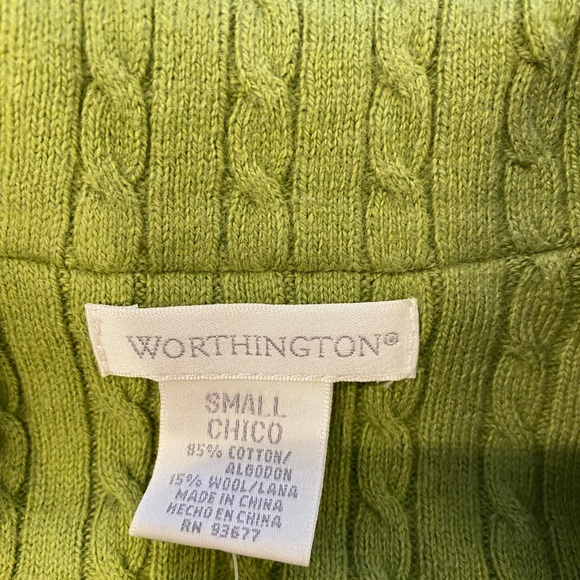 Sold Mercari Adorable New avacado green cable knit jacket blazer szS - Picture 5 of 10